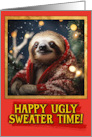 Sloth Ugly Sweater Christmas card