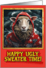 Sheep Ugly Sweater Christmas card