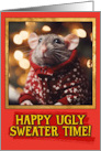 Rat Ugly Sweater Christmas card