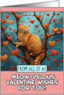 From Group Valentine’s Day Ginger Cat in Tree with Hearts card