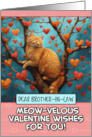 Brother in Law Valentine’s Day Ginger Cat in Tree with Hearts card