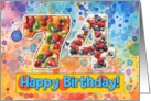 74 Years Old Happy Birthday Cake card