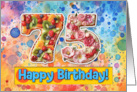 75 Years Old Happy Birthday Cake card