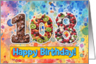 108 Years Old Happy Birthday Cake card