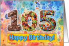 105 Years Old Happy Birthday Cake card