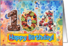 104 Years Old Happy Birthday Cake card