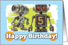 25 Years Old Happy Birthday Robots card