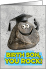 Birth Son Congratulations Graduation You Rock card