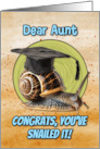 Aunt Congratulations Graduation Snail card