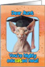 Aunt Congratulations Graduation Sphynx Cat card