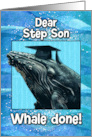 Step Son Congratulations Graduation Whale card