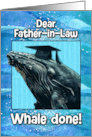 Father in Law Congratulations Graduation Whale card