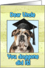 Uncle Congratulations Graduation English Bulldog card