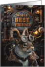 Friendship World’s Best Friend Steampunk Squirrel card