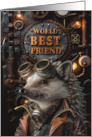 Friendship World’s Best Friend Steampunk Hedgehog card