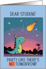 Student Happy Birthday Kawaii Cartoon Dino card
