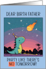 Birth Father Happy Birthday Kawaii Cartoon Dino card