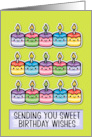 Happy Birthday Sweet Kawaii Birthday Cakes card