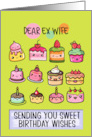 Ex Wife Happy Birthday Sweet Kawaii Birthday Cakes card