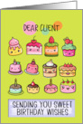 Client Happy Birthday Sweet Kawaii Birthday Cakes card