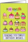 Abuelita Happy Birthday Sweet Kawaii Birthday Cakes card