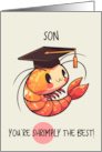 Son Congratulations Graduation Shrimp card