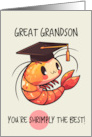Great Grandson Congratulations Graduation Shrimp card