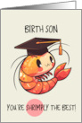 Birth Son Congratulations Graduation Shrimp card