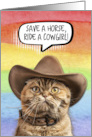 Happy Pride Cowboy Exotic Shorthair Cat card