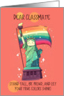 Classmate Happy Pride Kawaii Rainbow Lady Liberty card