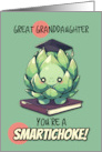 Great Granddaughter Congratulations Graduation Kawaii Artichoke card