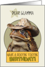Glamma Happy Birthday Country Cowboy Toad card