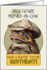 Future Mother in Law Happy Birthday Country Cowboy Toad card