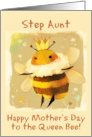 Step Aunt Happy Mother’s Day Kawaii Queen Bee with Crown card