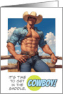 Happy Pride Cowboy Beefcake card