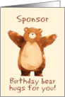 Sponsor Happy Birthday Bear Hugs card