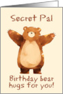 Secret Pal Happy Birthday Bear Hugs card