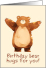 Happy Birthday Bear Hugs card