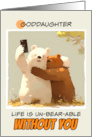 Goddaughter Miss You Bears taking a Selfie card