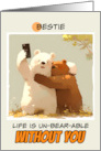 Bestie Miss You Bears taking a Selfie card