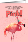 Happy Birthday Flamingo card