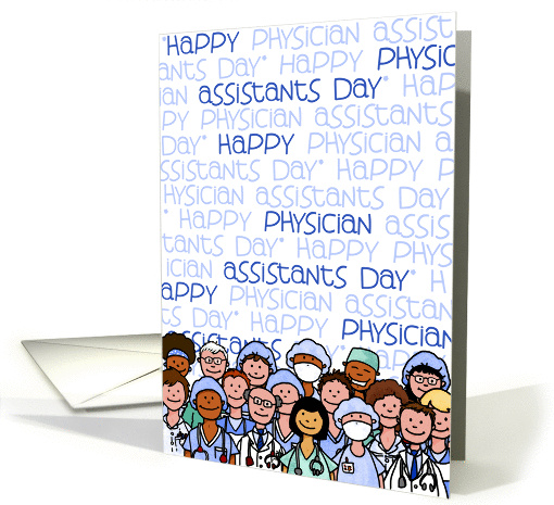 Medical Group in Scrubs - Physician Assistants Day card (1361402)