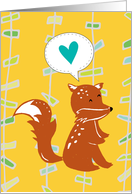 Fox Thinking of Heart - Summer Camp card