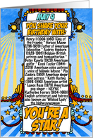 You Share Your Birthday with on May 4th card