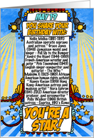 You Share Your Birthday with on May 19th card