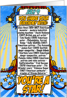 You Share Your Birthday with on July 9th card