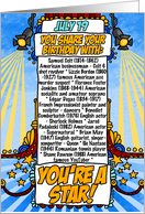 You Share Your Birthday with on July 19th card