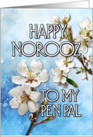 Happy Norooz Almond Blossom to my Pen Pal card
