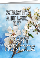 Happy Norooz Almond Blossom Belated card