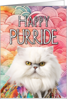 Happy Purride Pride Persian Cat card